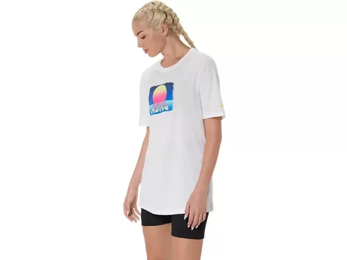 ASICS RETRO SUNSET SHORT SLEEVE TEE ASICS RETRO SUNSET SHORT SLEEVE TEE