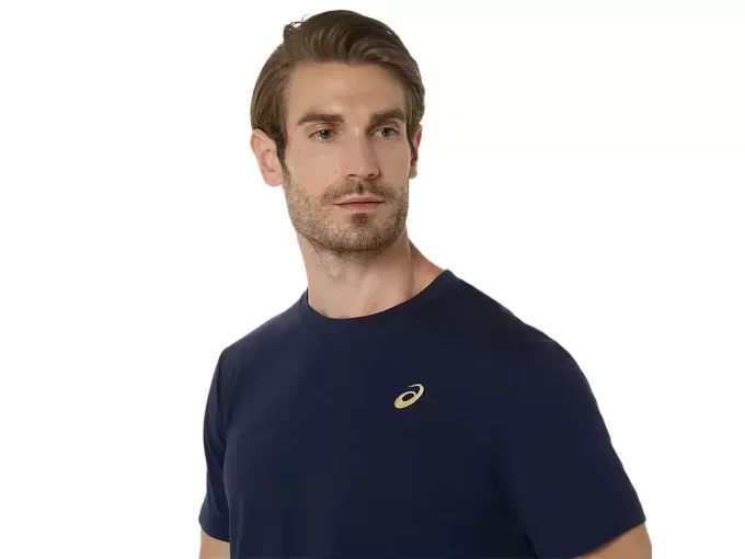 ASICS SPIRAL EMBROIDERY TEE ASICS SPIRAL EMBROIDERY TEE