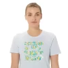 ASICS WOMEN’S HIBISCUS SLOGAN CREW