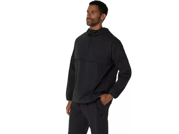 DOUBLE WEAVE RELAXED PULL OVER JACKET DOUBLE WEAVE RELAXED PULL OVER JACKET
