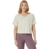 NAGINO FLEX HEATHER SHORT SLEEVE TOP