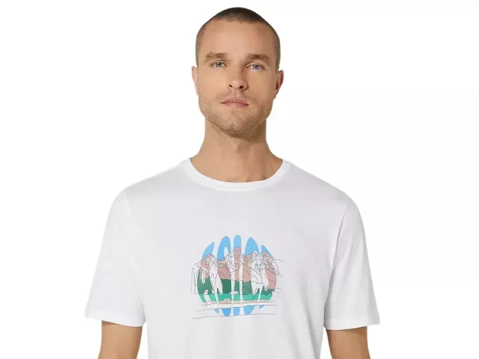 UNISEX ASICS CELEBRATE OUR HOME SHORT SLEEVE TEE UNISEX ASICS CELEBRATE OUR HOME SHORT SLEEVE TEE