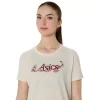 WOMEN’S ASICS FLORAL SLOGAN SHORT SLEEVE TEE WOMEN’S ASICS FLORAL SLOGAN SHORT SLEEVE TEE