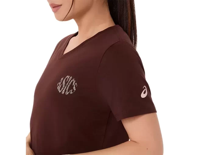 WOMEN’S ASICS NATURE V-NECK SHORT SLEEVE TEE WOMEN’S ASICS NATURE V-NECK SHORT SLEEVE TEE