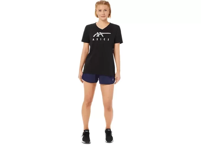 WOMEN’S ASICS STRIPES V-NECK WOMEN’S ASICS STRIPES V-NECK